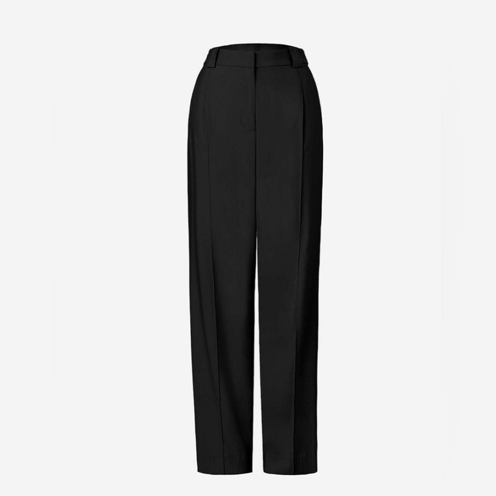 Viktoria & Woods Lincoln Pant Black Tailored Pleated High Rise Trousers Woven
